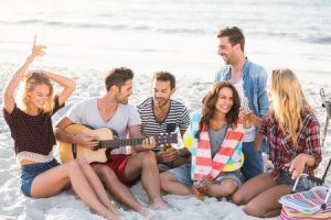 Gruppo in spiaggia